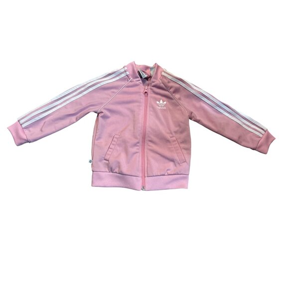 Adidas Baby Girl Pink Track Jacket 12-18M - Picture 1 of 6